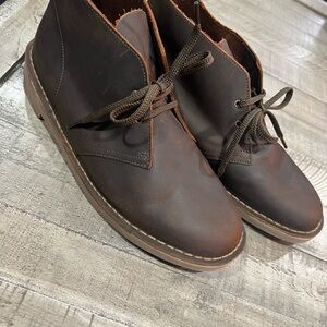 Clarks Rich Brown Leather Chukka Boots